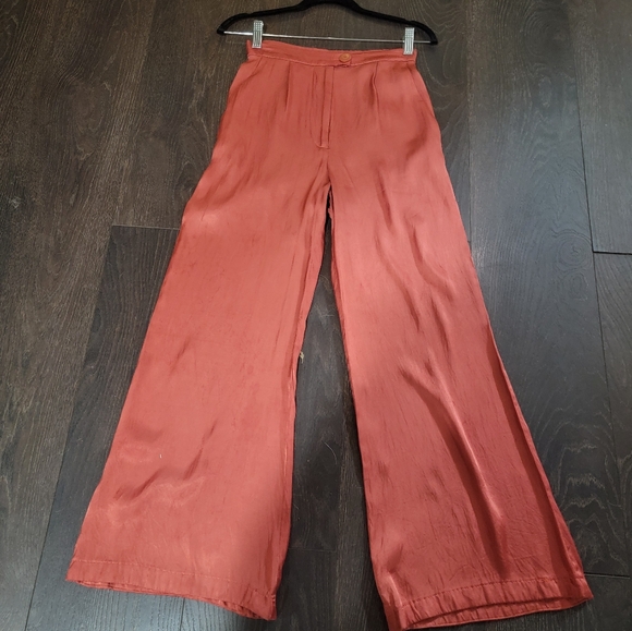 Anthropologie Corey lynn Calter satin wide leg pants - Picture 3 of 9